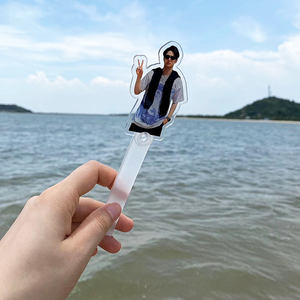 Support en acrylique transparent personnalisé pour figurine d'anime, articles de merchandising d'événements coréens, éventails en plastique imprimés UV, piquets - Product Image 1