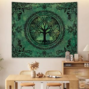 Tapisserie murale personnalisée motif Arbre de Vie, impression polyester de haute qualité, décoration artistique pour chambre, dortoir, salon - Product Image 1
