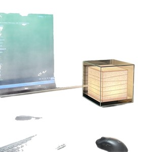 Lámpara de mesa de papel de diseño Andaz E27 LED con luz que cuida la vista para sala de estar, dormitorio, estudio - Product Image 5
