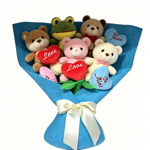 Customized <b>Cute</b> Plush flower bouquet, Teddy <b>bear</b> bouquet ,Frog plush bouquet, Valentine’s plush bouquet, Giftable plush bouquet - Product Image 5