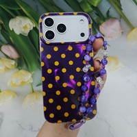 Étui de téléphone portable Samsung pour iPhone 11 12 13 14 15 16 17 Pro Max Air IMD TPU+PC, pochettes de téléphone pour Redmi Oppo avec bracelet