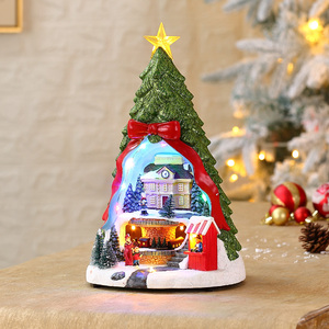 Joyeux <span class=keywords><strong>Noël</strong></span> Arbre animé XMAS décor Train tournant et 8 <span class=keywords><strong>chansons</strong></span> <span class=keywords><strong>de</strong></span> <span class=keywords><strong>Noël</strong></span> Led musical en plastique <span class=keywords><strong>Noël</strong></span> Village Arbre - Product Image 2