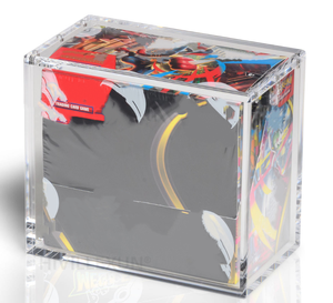 Boîte de présentation en acrylique pour cartes Pokémon Mega Evolution, boîte de boosters anglaise avec thème noir intense et protège-cartes - Product Image 4