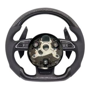 Volant de course en cuir perforé en fibre de carbone pour Audi RS S3 S4 S5 2012-2016 A3 A4 A5 RS4 RS5 - Product Image 3