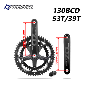 Prowheel Ounce-521-N 170mm 130BCD <span class=keywords><strong>Pédalier</strong></span> de <span class=keywords><strong>vélo</strong></span> de route avec pignons doubles 53/39T Accessoire de chaîne de <span class=keywords><strong>vélo</strong></span> - Product Image 4