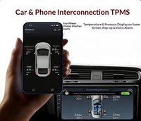 USB Android TPMS système de surveillance de la pression des pneus capteurs internes 4 capteurs pour l'utilisation de la voiture