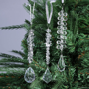 Nouveau acrylique Transparent flocon de neige goutte d'eau perle chaîne pendentif arbre de noël décoration pendentif atmosphère décoration accessoires - Product Image 2