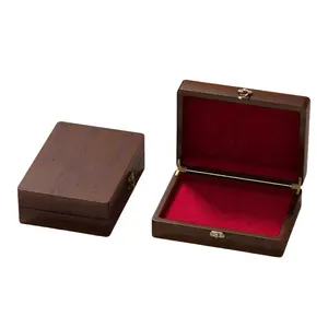 Hot-Selling wholesale wooden packaging box customized luxury medium density fiberboard wooden case for card storage