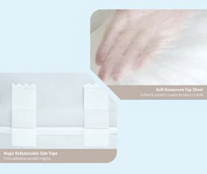 Couches pour adultes <span class=keywords><strong>ultra</strong></span> épaisses, directement de l'usine, jetables, super absorbantes, pour l'incontinence nocturne, avec protection anti-fuite 3D et bandes adhésives latérales - Product Image 5