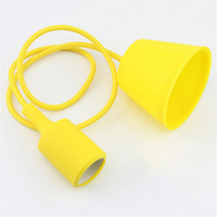 Kit de suspension lumineuse en silicone avec cordon électrique textile et douille E27, 9 couleurs, vente en gros d'usine, moins cher