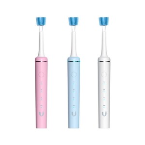 Brosse <span class=keywords><strong>à</strong></span> dents électrique rotative innovante Dual 360 °   Têtes de brosse sans vibration, méthode de brossage <span class=keywords><strong>à</strong></span> basse vitesse, charge rapide pour la maison et les voyages - Product Image 1