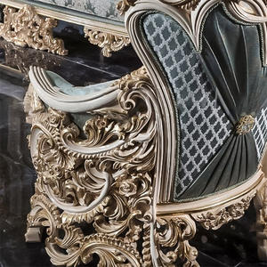 Ensemble de canapés de salon en tissu <span class=keywords><strong>royal</strong></span> de style français, canapé sectionnel sculpté, meubles de salon turcs à vendre - Product Image 5