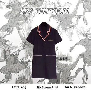 Ensemble de blouses médicales unisexe en coton 100% avec impression dessinée à la main et broderie gratuite - Product Image 2