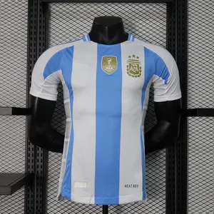 Yeni arjantin ev futbol forması örgü jersey futbol tişörtü 2023-2024 özel jersey futbol