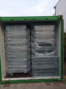 סגנון אירופאי פלדה אחסון כלוב חובה כבד החובה עמיד מחמד preforms להשתמש בכלוב מטען פלדה מרותך - Product Image 6