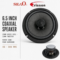 Haut-parleur coaxial de voiture personnalisé de 6,5 pouces, 60W max, 4 ohms, 95Hz-25kHz, cône en papier pour audio automobile, usine OEM, MOQ 500 paires