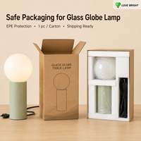 Lampe de table LED en verre et bois massif avec prise secteur, flexible, simple, moderne, minimaliste, pour la décoration de la chambre à coucher