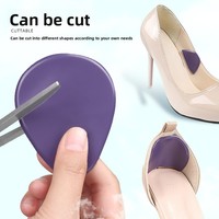 DAMEI Coussinets en gel en forme de pêche pour l'avant-pied, tapis de protection anti-frottement, absorption des chocs, souples, accessoires de chaussures unisexes