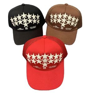 <span class=keywords><strong>Gorra</strong></span> de Béisbol Transpirable AMR con Bordado de Estrellas en Cuero, Ajustable, Estilo Trucker, Casual, Unisex, para Exteriores, Hip Hop - Product Image 1