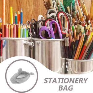 Пенал в форме акулы, удобный для кожи, супер мягкий плюшевый чехол для ручек с животными, Реалистичная сумка для карандашей с акулой для девочек и мальчиков - Product Image 4