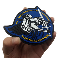 Patch en silicone PVC souple 3D personnalisé, patch en caoutchouc PVC souple 3D avec velcro