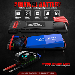 Dispositif de démarrage automatique Ultrasafe 12v Jumper gonfleur de pneu batterie externe Booster 4000A Pack Car Jump Starter avec pompe à air - Product Image 6