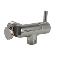 Support mural en laiton chromé pour pulvérisateur de bidet à main, avec angle réglable et boîtier de déviation, design moderne pour salle de bain