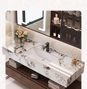 Wall Mounted Sink Cabinet With Double Layer Mute Drawers Bathroom <b>Mirror</b> Light Cabinet Furniture <b>Vanity</b> Bathroom Cabinet - Product Image 6