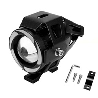 Vente chaude 2019, phares antibrouillard LED pour moto 10W DC 12V-85V, yeux d'ange U7, 5 couleurs clignotantes, phare de moto en aluminium