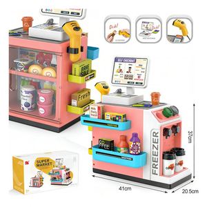 Juguete de rol de supermercado: Caja registradora, escáner, carrito de compras, juguetes educativos para niños - Product Image 2