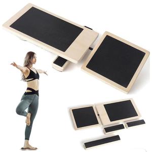 Tabla de equilibrio de madera transfronteriza, entrenador de equilibrio de una sola pierna, tabla de equilibrio para ballet, alivio para esguinces de tobillo, fascitis plantar - Product Image 1