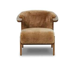 เก้าอี้โซฟาไม้เนื้อแข็งสไตล์วบิซาบิย้อนยุค ปี 2025 สำหรับห้องนอน วิลล่า ปรับแต่งได้ เหมาะสำหรับโฮมสเตย์ ระเบียง ดีไซน์เนอร์ - Product Image 3