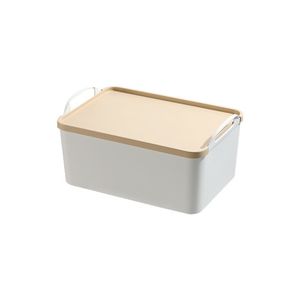 FaSoLa Home Storage <b>Boxes</b> <b>Large</b> Capacity PP <b>Plastic</b> Clothing Organizer With Lid For Clothes Pants Toys Cars Standing Type - Product Image 5
