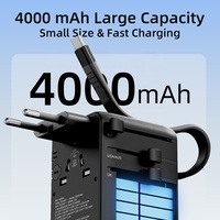 Adaptateur de voyage universel Worldplug GaN 20W 10A NFC avec batterie externe 2 USB-A et 2 ports USB-C