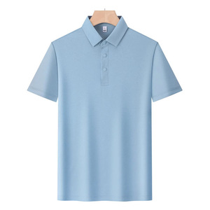 Camisa Polo Negra para Hombre, Manga Corta, Color Sólido, Poliéster, Ropa de Trabajo, Uso Diario - Product Image 4