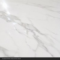 Dalle en pierre frittée 1600x3200mm, aspect marbre blanc poli avec veines grises, pour murs, sols et comptoirs de villas de luxe