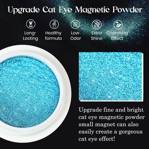 ผงแม่เหล็กสำหรับตกแต่งเล็บลายตาแมว 9 มิติ แม่เหล็กแรงสูง สีเมจิกมิเรอร์ สำหรับตกแต่งเล็บมือ - Product Image 3