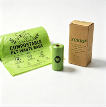 <b>Compostable</b> Dog Poop <b>Bags</b> Biodegradable Pet Waste <b>Bags</b> XCBIO Brand Flexographic Printed Custom Logo BPI EN13432 Certified - Product Image 3