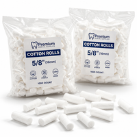 Rouleaux dentaires en coton blanchi sans chlore, taille 4, 15 mm, pour la dentisterie restauratrice et le traitement endodontique, exportateur en gros