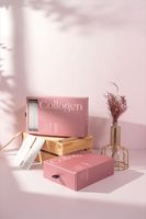 Emballage de boîte-cadeau de boîte cosmétique de tiroir en carton de couleur rose