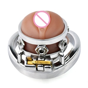 Dispositivo de Castidad Masculina FRRK, Jaula de Castidad con Anillo Curvo para Vagina Rosa, Jaula para Pene, Herramientas Sexuales, Fabricante Chino - Product Image 3