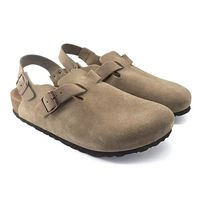 Koleksi Fashion Tokyo Sandal Kasual Nyaman Berbahan Kulit Sapi Asli Suede dengan Sol Gabus, Bantalan Empuk, Penyangga Lengkung Kaki, dan Tali Pergelangan Kaki