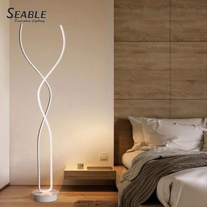 Diseño Creativo buen <span class=keywords><strong>precio</strong></span> CCT ajustable led lámpara de PIE <span class=keywords><strong>BLANCO</strong></span>/Negro lámpara de iluminación - Product Image 2