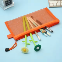 Carpeta de Archivo Transparente A4/A3/B4/B3/A6/B6, Bolsa de Documentos con Cierre, Paquete de Malla de Color para Oficina y Escuela, Material PP Resistente