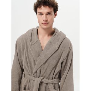 Peignoir à capuche en tissu éponge pour homme, long, en coton doux et moelleux, pour spa et douche, grandes tailles - Product Image 6
