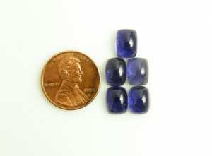 Iolite Cab Emerald Cut Cojín Forma 9x7mm Aproximadamente 10 quilates Variedad de cabinas lisas de cordierita con color púrpura a granel - Product Image 3