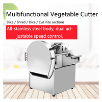 Cortador de verduras multifunción completamente automático comercial para rebanar, triturar en cubitos, ajo, cebollino, Chile, nuez, patata