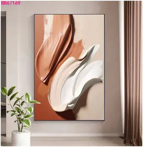 Youming Home Decoration Framed Handmade Abstract Picture Artwork Hand Painted Oil Painting Large Size Canvas Wall Art Frame
