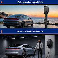 Nouvelle borne de recharge murale pour véhicules électriques 7 kW AC Type 2 monophasée 32A avec câble de 5 m