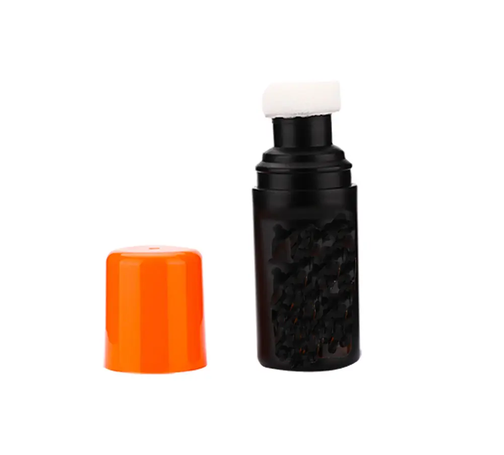 Mini bottiglia di lucidante per scarpe portatile da 30 ml in PP PE con applicatore in spugna